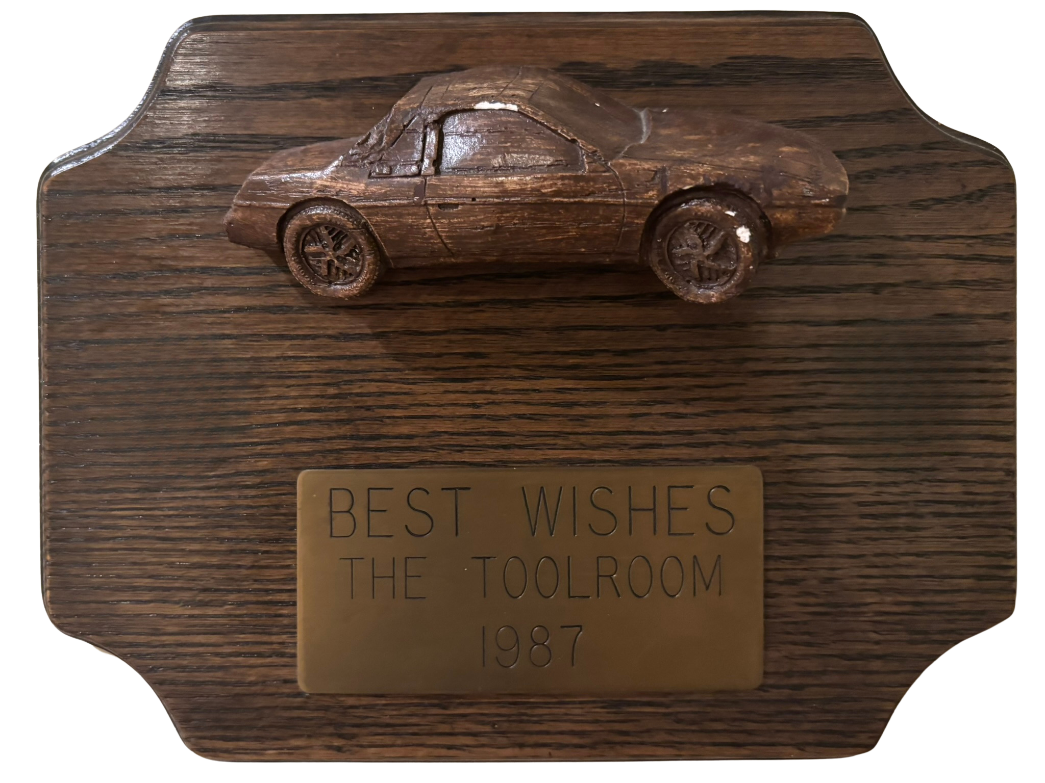 Toolroom tribute plaque 1987